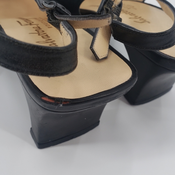 Salvatore Ferragamo black boutique kitten heel s 8 B - Picture 9 of 14
